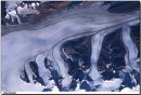 Glaciares en movimiento vistos desde el espacio
