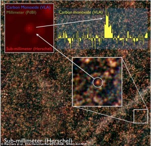 Descubren galaxia gigante que crea 3000 soles al año